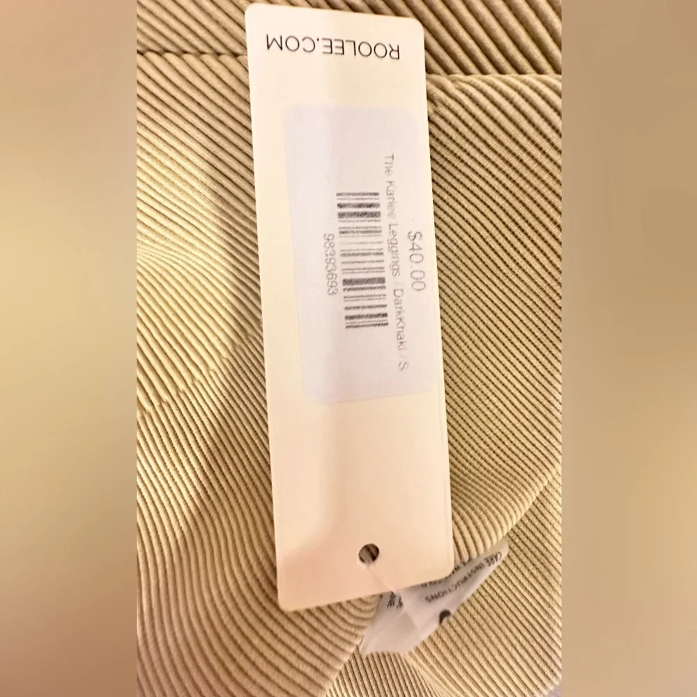 NWT Roolee Green Ribbed Leggings - Picture 2 of 3